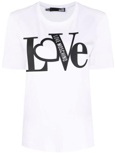 slogan-print short-sleeved T-shirt