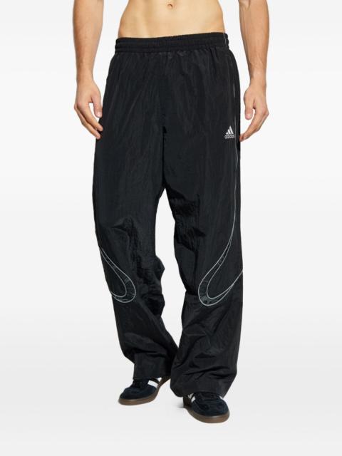 elasticated curved-line trousers