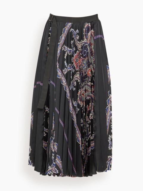 Paisley Print Skirt in Black