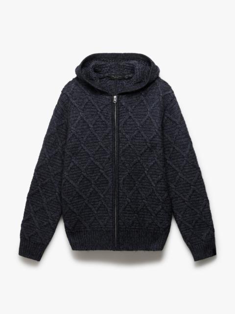 Cable-Knit Full-Zip Hoodie