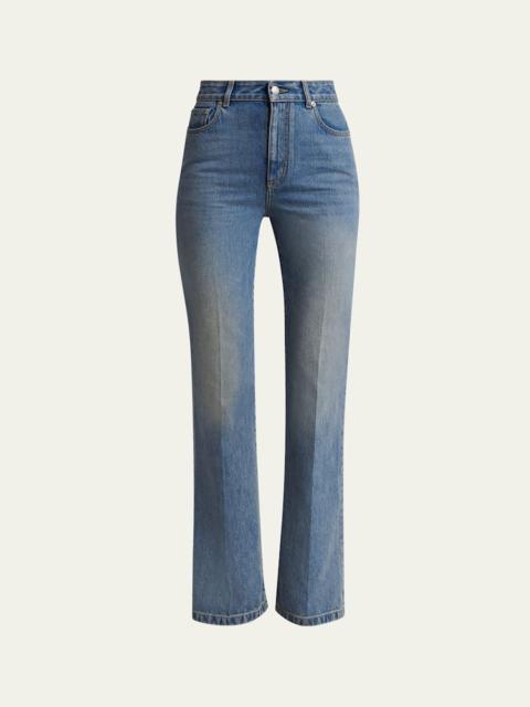 Mid-Rise Slim-Leg Denim Jeans