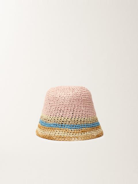 Crochet fisherman hat in raffia