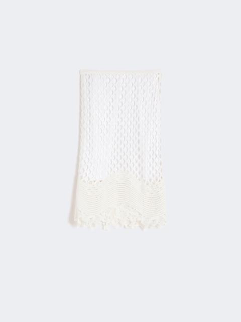 Sequinned mesh skirt - WHITE