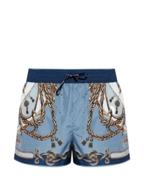 rope print swim shorts