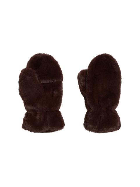 Coco faux-fur mittens