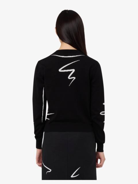 PURE COTTON INTARSIA CARDIGAN