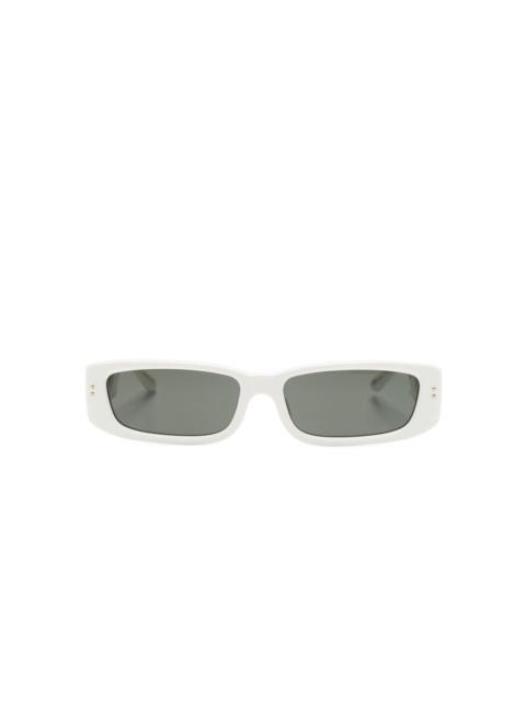 rectangle-frame tinted sunglasses