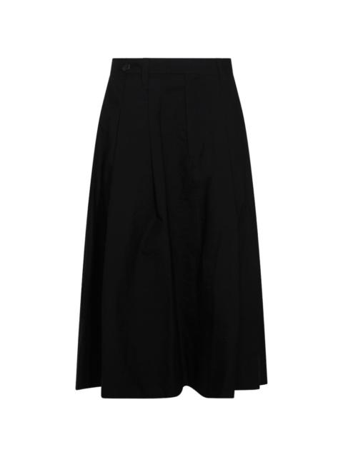button flared skirt