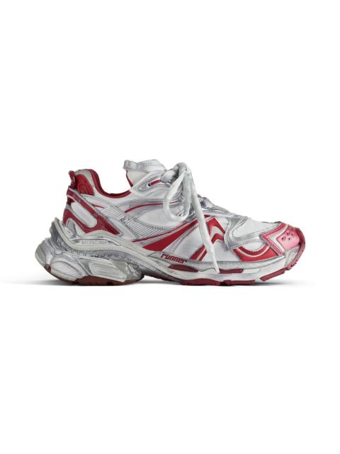 Men's Runner 2.0 Sneaker in Off White/red/brown