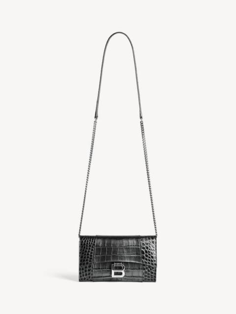 Women's Hourglass Wallet On Chain in Gun Metal