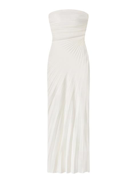 Bianca Strapless Pleated Maxi Dress