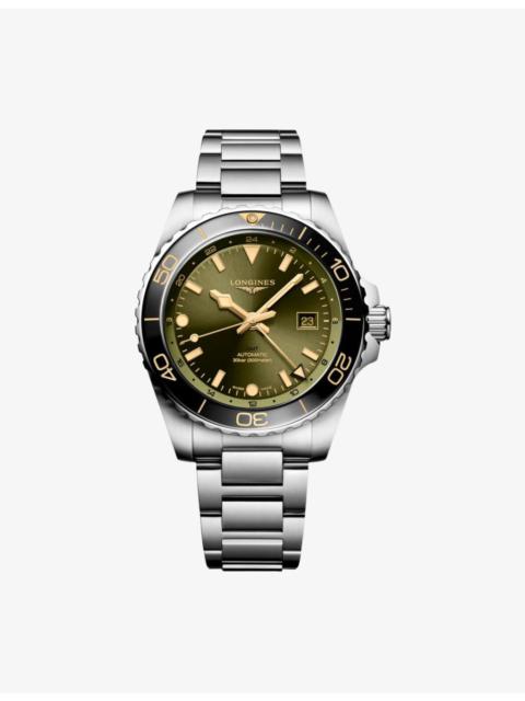 L3.890.4.06.6 HydroConquest GMT 43mm Ceramic Bezel Stainless-Steel Automatic Watch