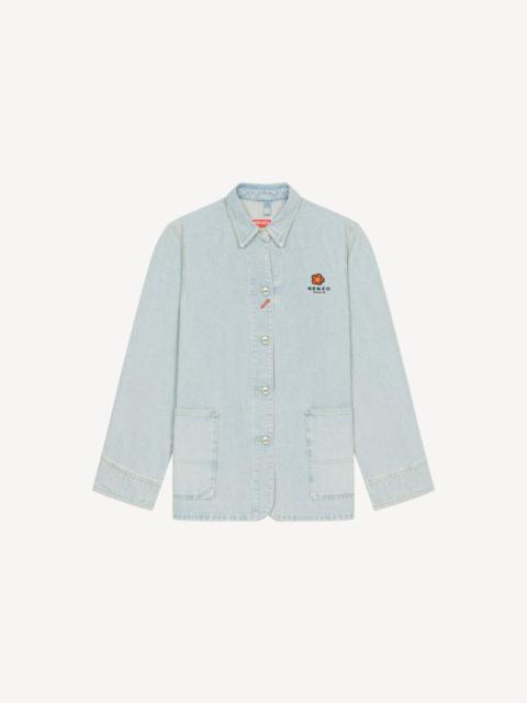 'BOKE FLOWER' crest denim workwear jacket