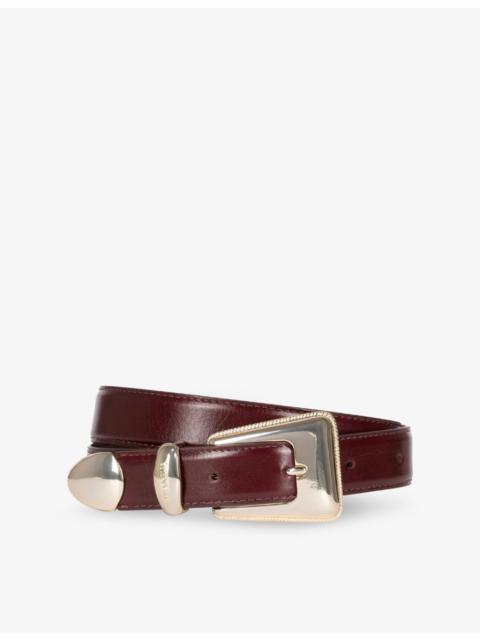 Western-Buckle Leather Belt