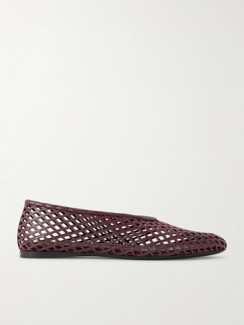 Tee Perforated Leather Ballet Flats