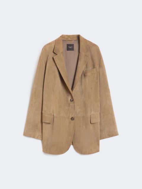 Single-breasted suede blazer - MUD