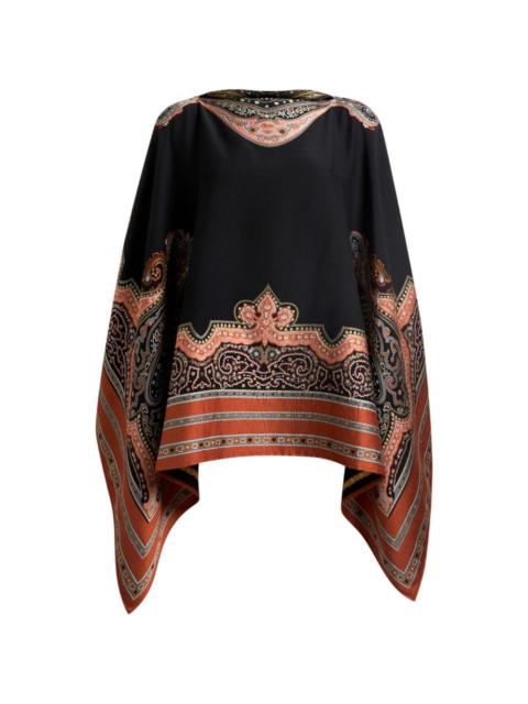 fil-coupé embroidered poncho