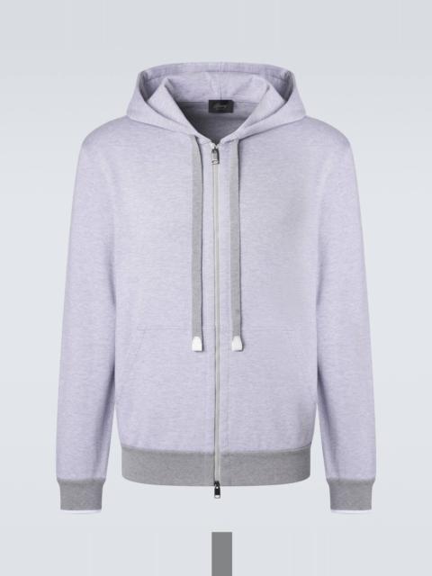 Cotton-blend zip-up hoodie
