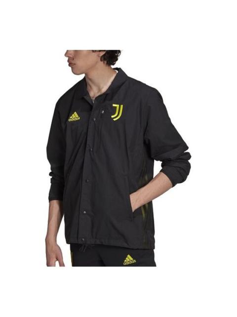 adidas Juventus Soccer/Football Training Sports lapel Jacket Black GR2909