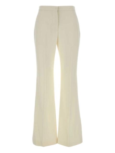 wool flared trousers
