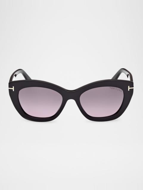 Linda-02 Polarized Acetate Cat-Eye Sunglasses