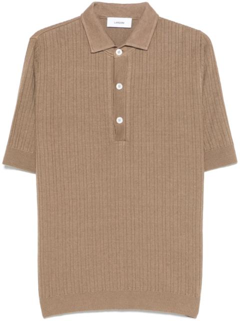 ribbed polo shirt