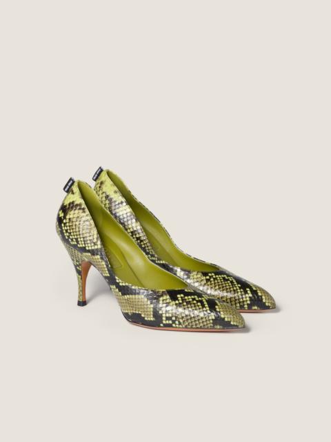 Python-print Ayers leather pumps