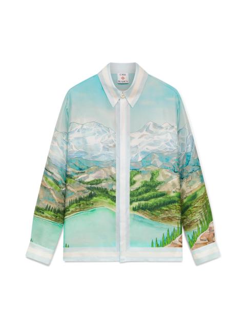 Dalmatian A La Montange Silk Long Sleeve Shirt