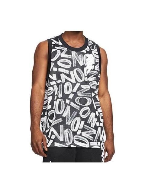 Air Jordan Dri-FIT Zion Letter Printed Basketball Sports Net Ventilate Quick-dry Vest Men's Black DH