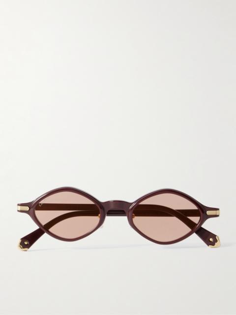 Signature Round-frame Acetate Sunglasses