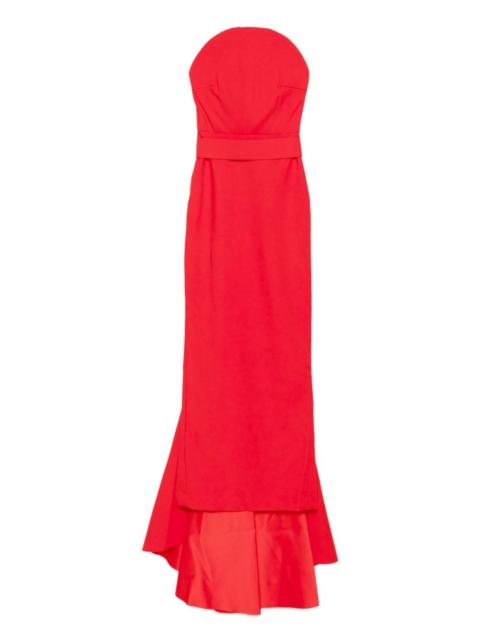 Citra belted fishtail maxi dress