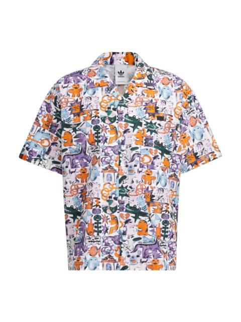 adidas originals KT CO AOP SHIRT Athleisure Casual Sports Short Sleeve Couple Style Printing HR6458