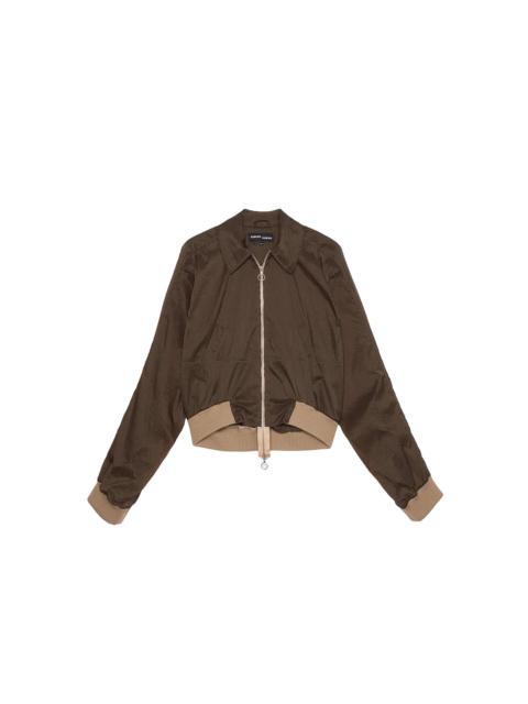 Edward Cuming Bottom Heavy Tech Bomber Jacket Brown