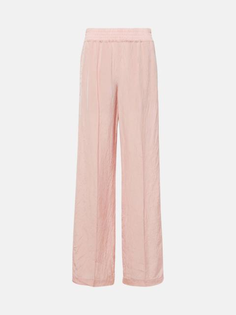 High-rise wide-leg pants