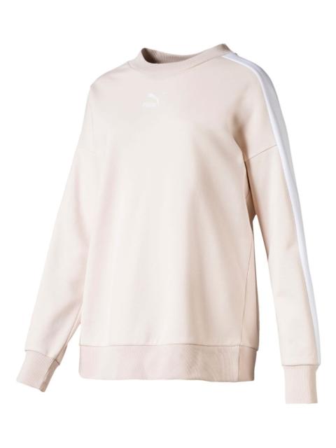 T7 crew-neck striped sweatshirt