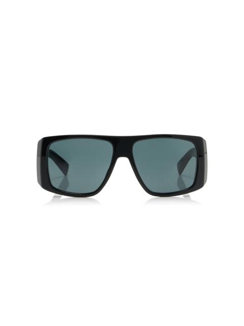 Mask-Frame Acetate Sunglasses black