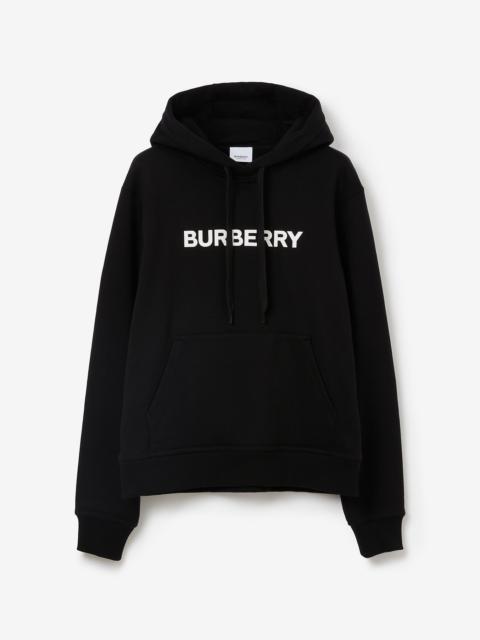 Logo Print Cotton Oversized Hoodie