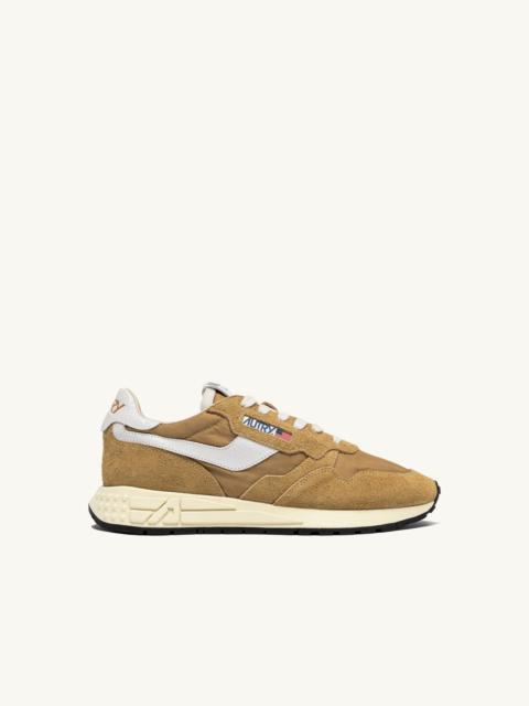 REELWIND LOW SNEAKERS IN NYLON AND SUEDE MUSTARD AND WHITE