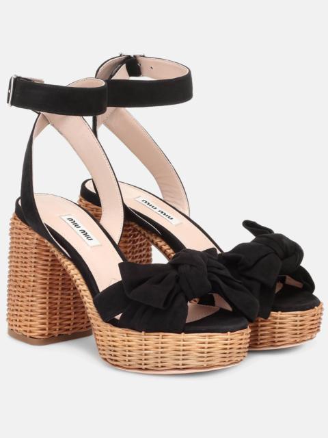 Suede platform sandals