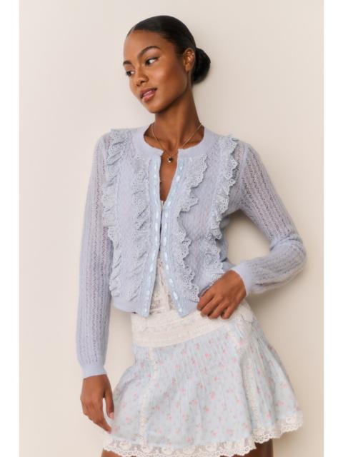 Melisse Eyelet Ruffle Cardigan