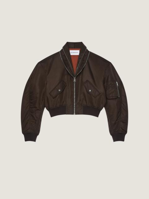 Givenchy BOMBER WITH ZIPPED SHAWL COLLAR IN NYLON | REVERSIBLE