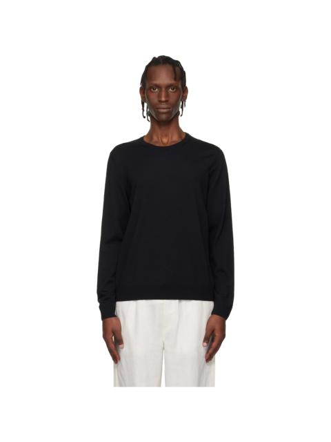 Black Slim-Fit Merino-Wool Sweater