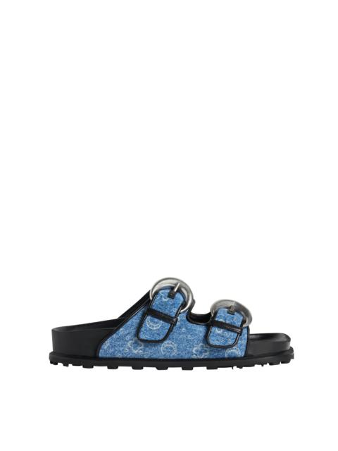 Denim Moonogram Sandal