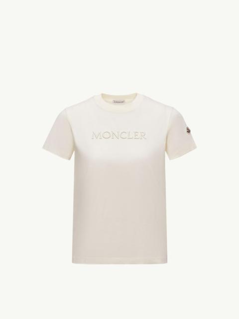 Embroidered Tonal Logo Cotton T-Shirt