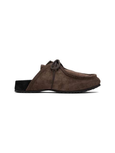 Brown Suede Clogs