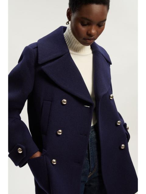 Wool Patch Pocket Tailored Short Coat