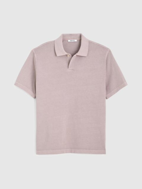 Short-Sleeve Compact-Knit Polo