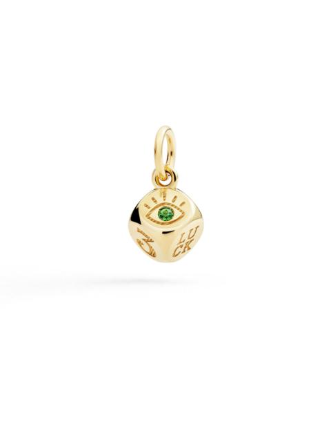 YELLOW GOLD DICE CHARM & TSAVORITE