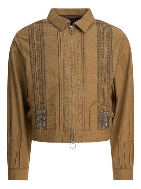 pleated studded jacket
