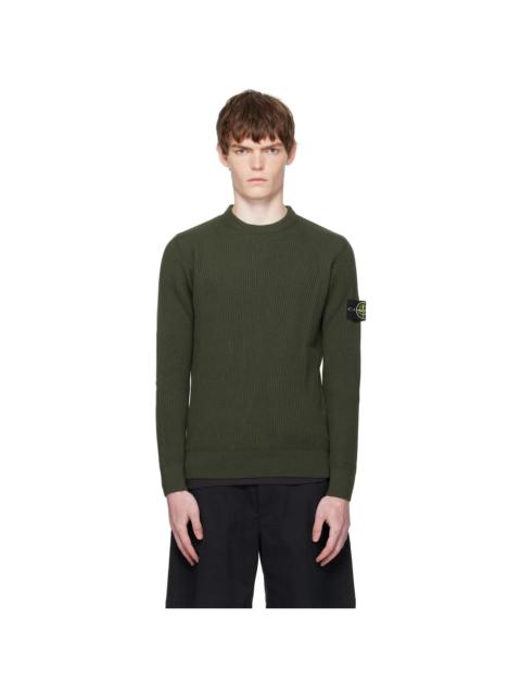 Khaki 5100053 Full Rib RWS Wool Sweater